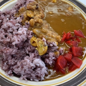 シーフードときのこと夏野菜のカレー